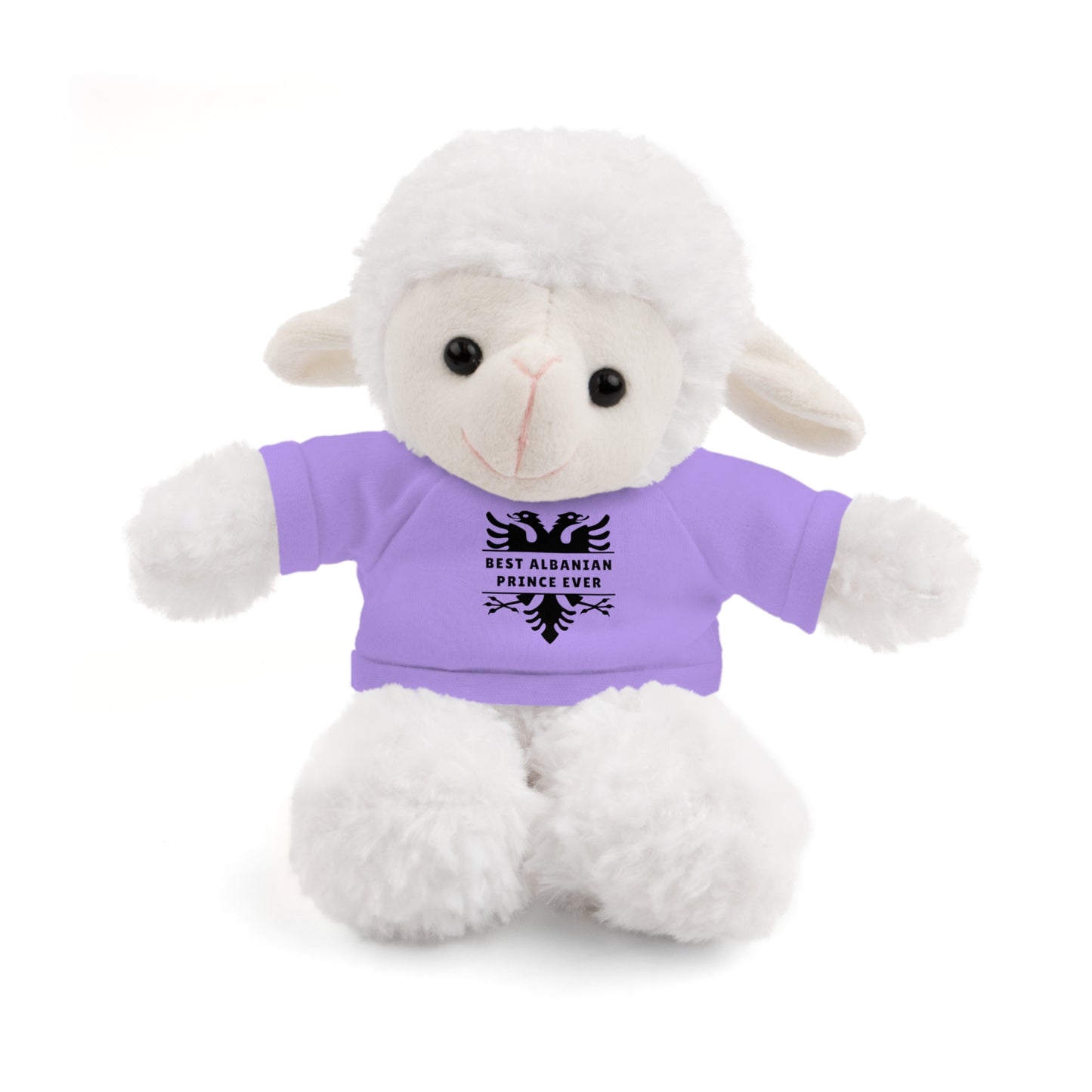 Best Albanian Prince Ever | 8" Plush Sheep with Personalized Tee – Soft Stuffed Animal Gift for Kids & Toddlers