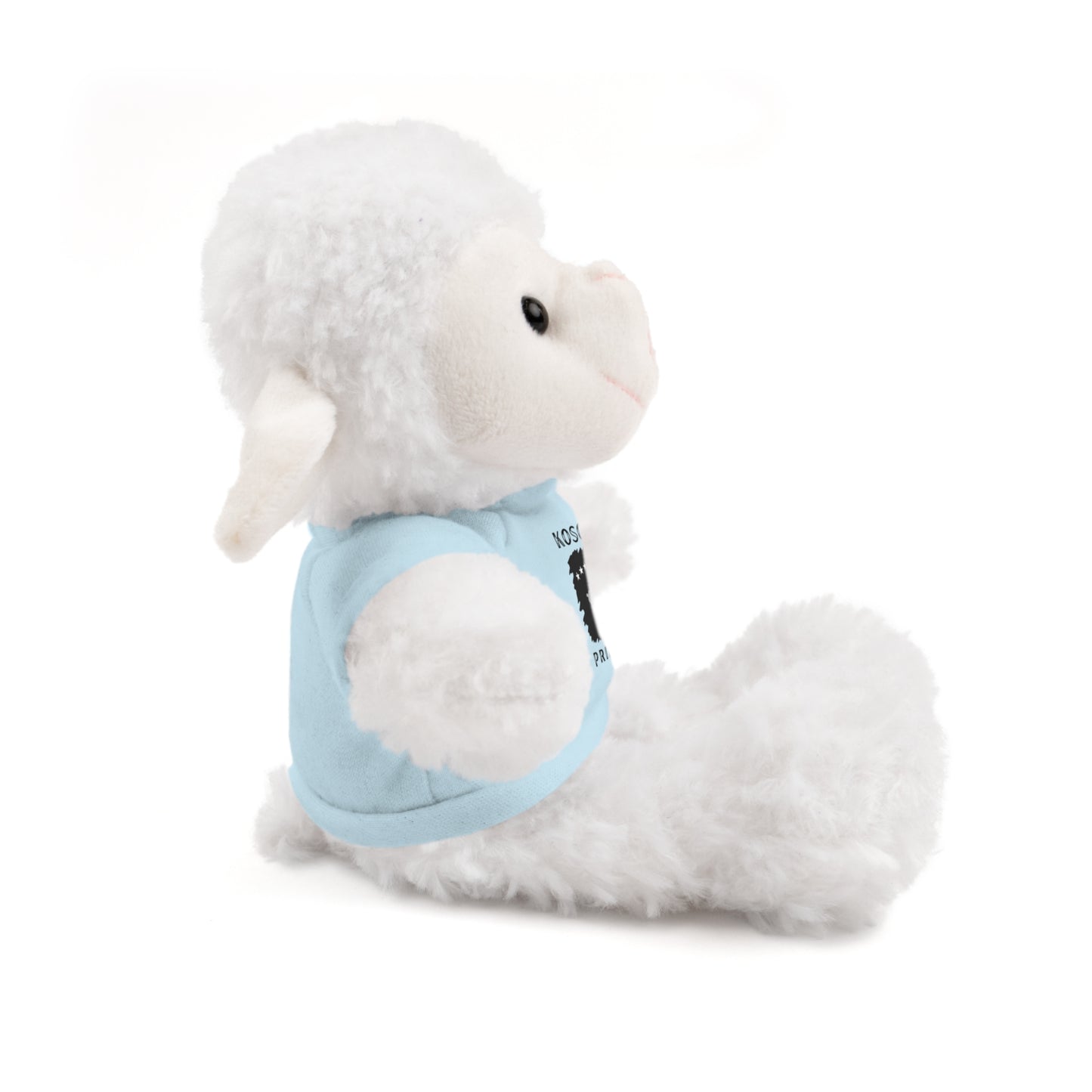 Kosovo Prince | 8" Plush Sheep with Personalized Tee – Soft & Gentle Gift for Boys & Toddlers