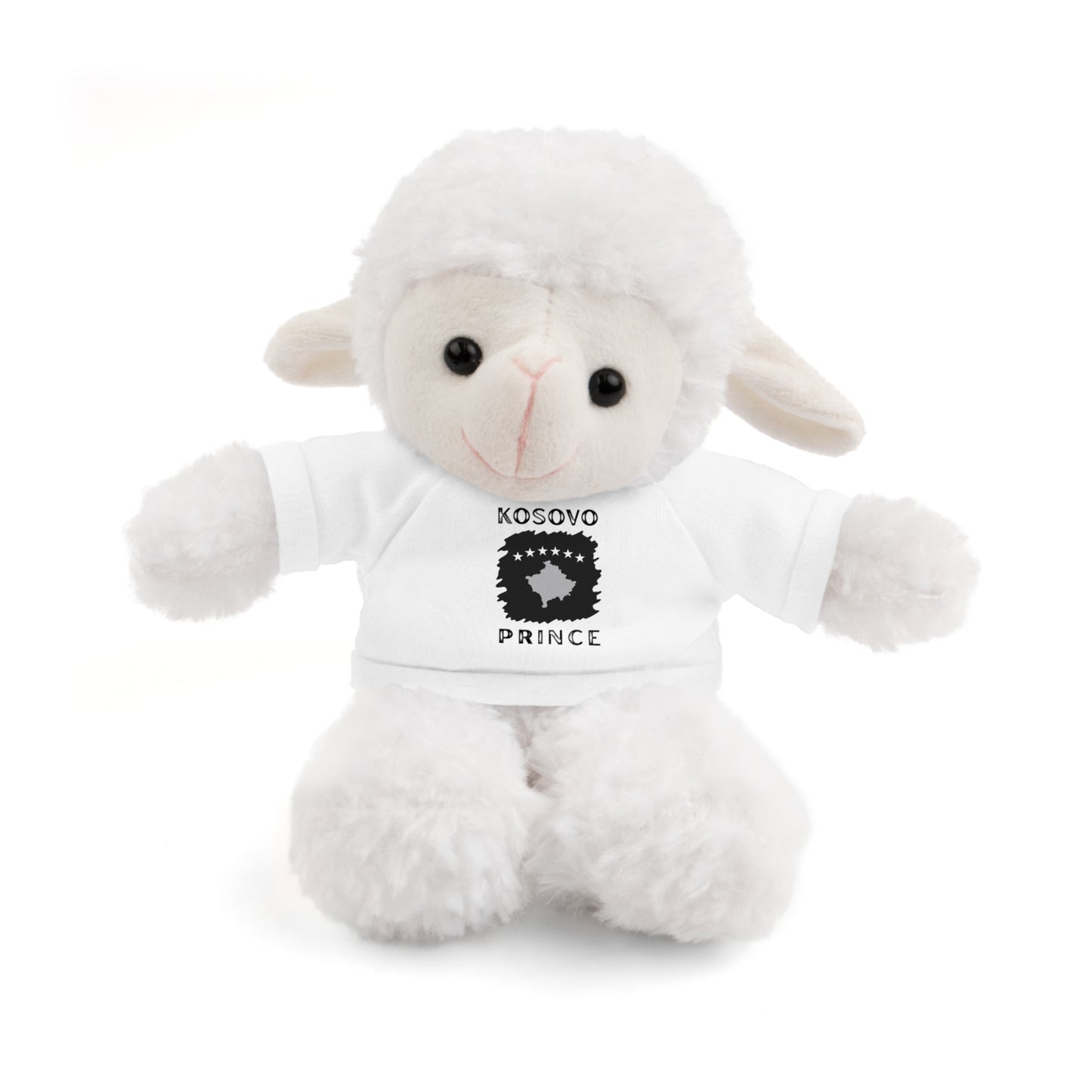 Kosovo Prince | 8" Plush Sheep with Personalized Tee – Soft & Gentle Gift for Boys & Toddlers