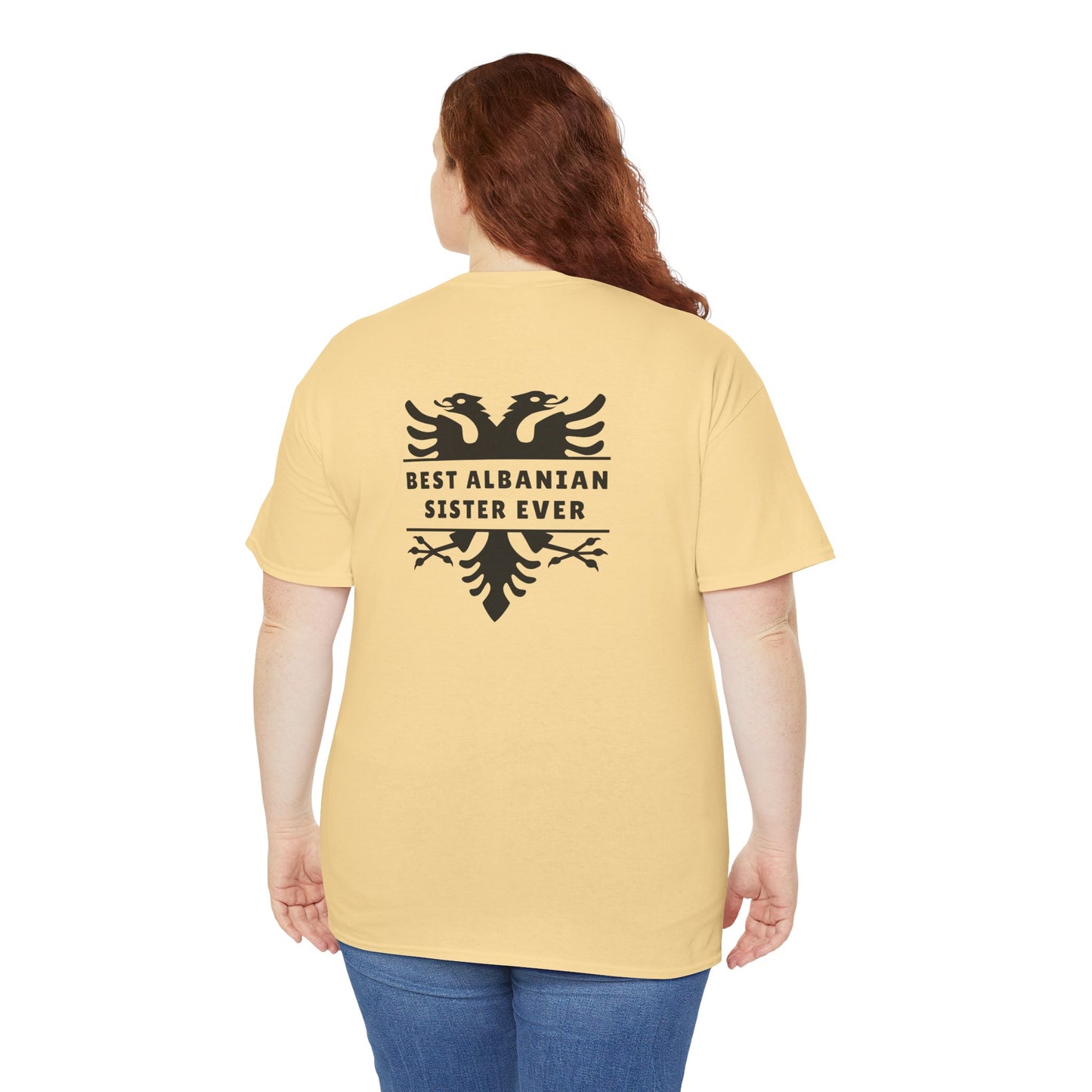 Best Albanian Sister Ever – Heavy Cotton T-Shirt Bold Sisterhood | Family Love | Albanian Pride in Every Thread