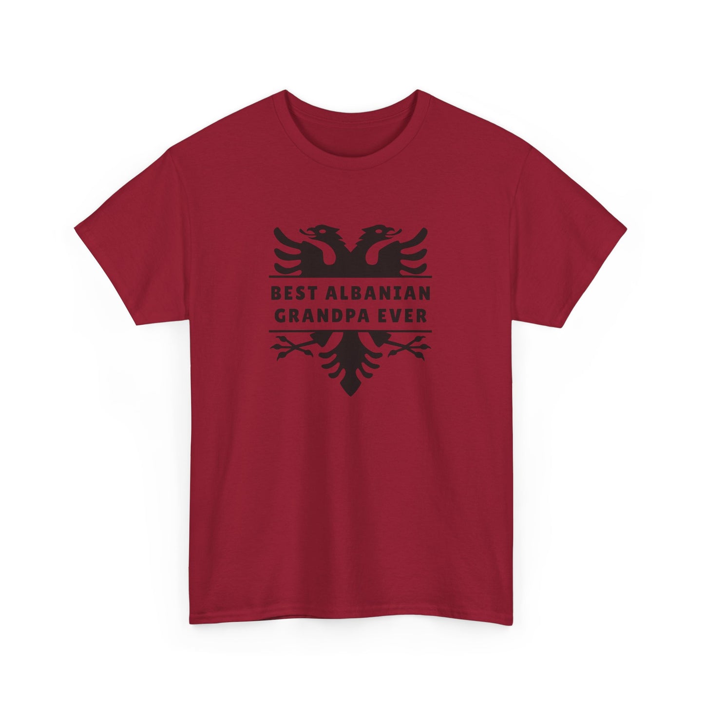 Best Albanian Grandpa Ever – Unisex Heavy Cotton T-Shirt Bold Heritage Tee | Proud Grandpa Gift | Albania Family Pride Apparel
