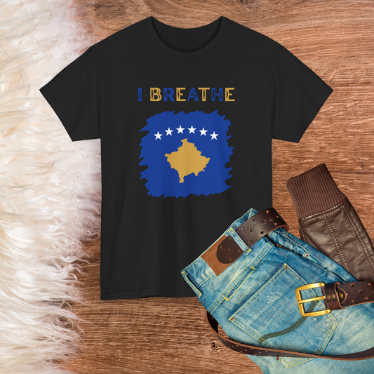 I Breathe Kosovo – Unisex Heavy Cotton Pride T-Shirt | Bold Graphic Statement Tee