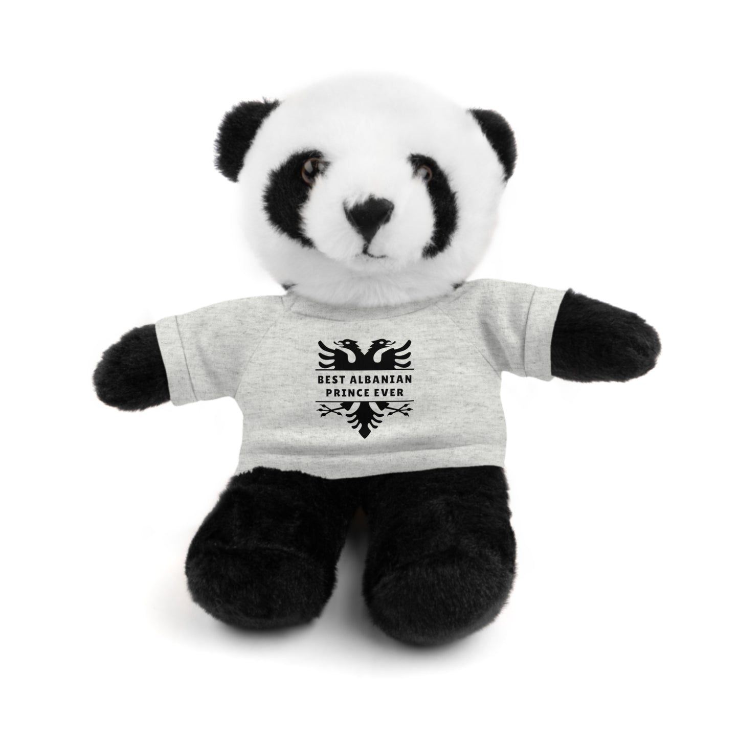 Best Albanian Prince Ever | 8" Plush Panda with Personalized Tee – Soft Stuffed Animal Gift for Kids & Toddlers