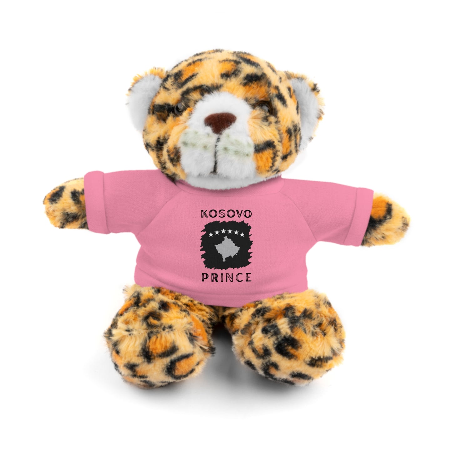 Kosovo Prince | 8" Plush Jaguar with Personalized Tee – Bold & Soft Gift for Boys & Toddlers