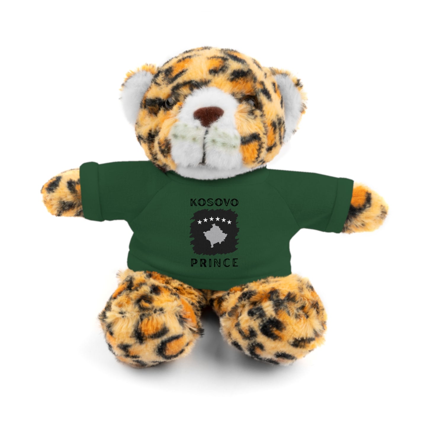 Kosovo Prince | 8" Plush Jaguar with Personalized Tee – Bold & Soft Gift for Boys & Toddlers