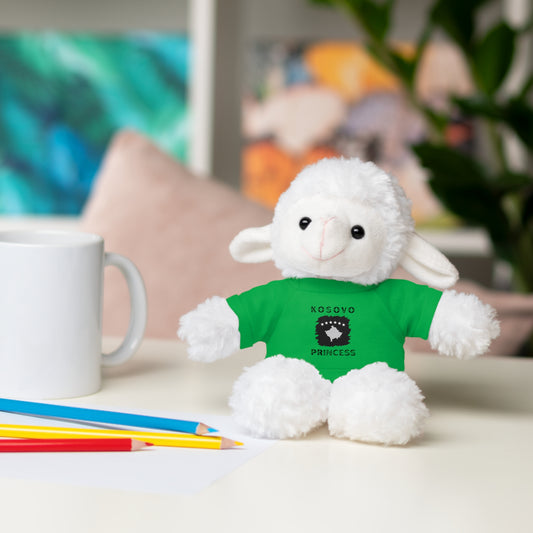 Kosovo Princess | 8" Plush Sheep with Personalized Tee – Soft & Sweet Gift for Kids & Toddlers