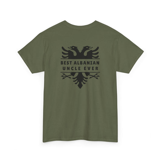 Best Albanian Uncle Ever – Heavy Cotton T-Shirt Family Hero | Proud Albanian | Everyday Comfort