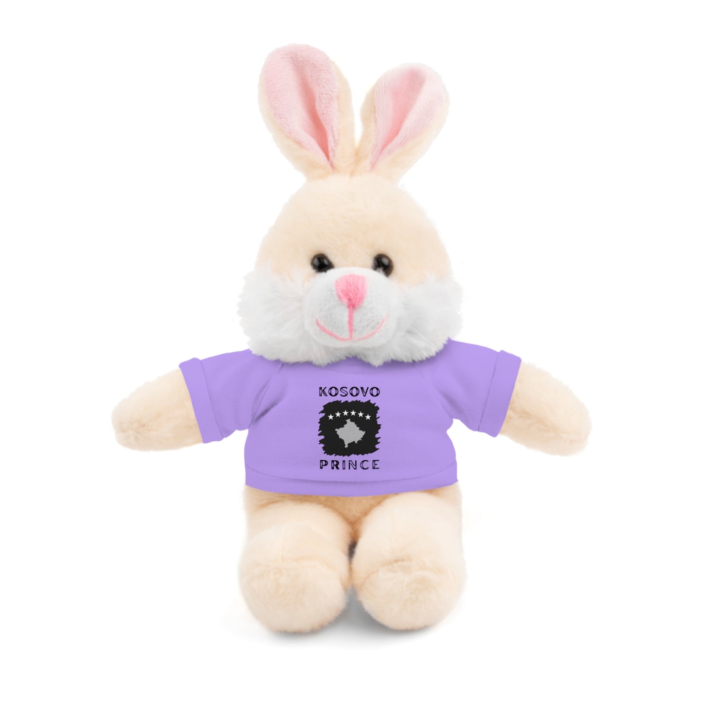 Kosovo Prince | 8" Plush Bunny with Personalized Tee – Soft & Adorable Gift for Boys & Toddlers