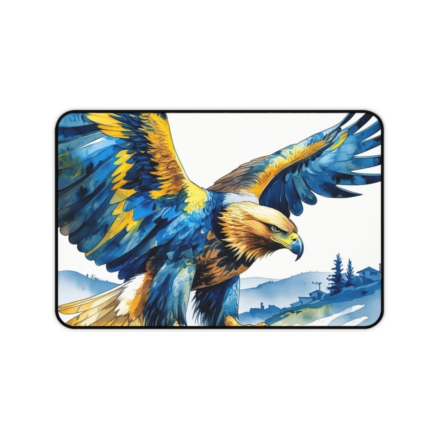 Majestic Eagle Desk Mat Kosovo-Inspired Office Decor | Gaming Accessory | Gift for Nature & Wildlife Lovers