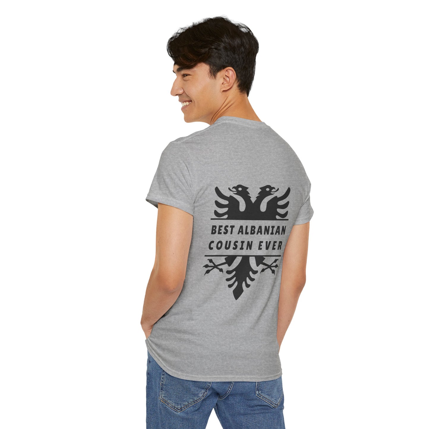 Best Albanian Cousin Ever – Unisex Heavy Cotton T-Shirt Family Gift | Albanian Heritage Apparel | Casual, Comfortable, & Full of Love