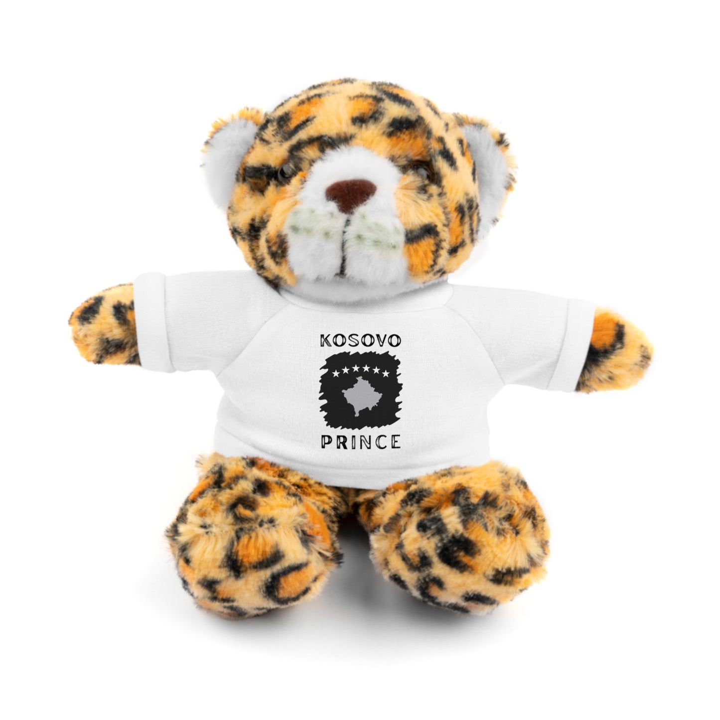 Kosovo Prince | 8" Plush Jaguar with Personalized Tee – Bold & Soft Gift for Boys & Toddlers