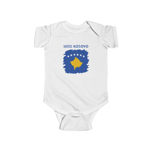 Miss Kosovo – Kosovo Pride Infant Bodysuit | National Baby Gift, Cultural Baby Shower Outfit, International Infant Wear