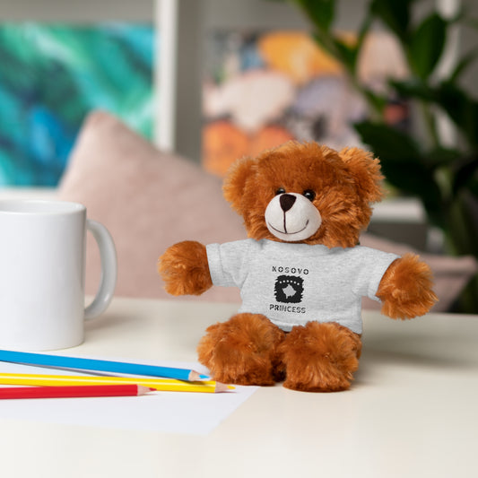 Kosovo Princess | 8" Teddy Bear with Personalized Tee – Cute Plush Gift for Kids & Toddlers