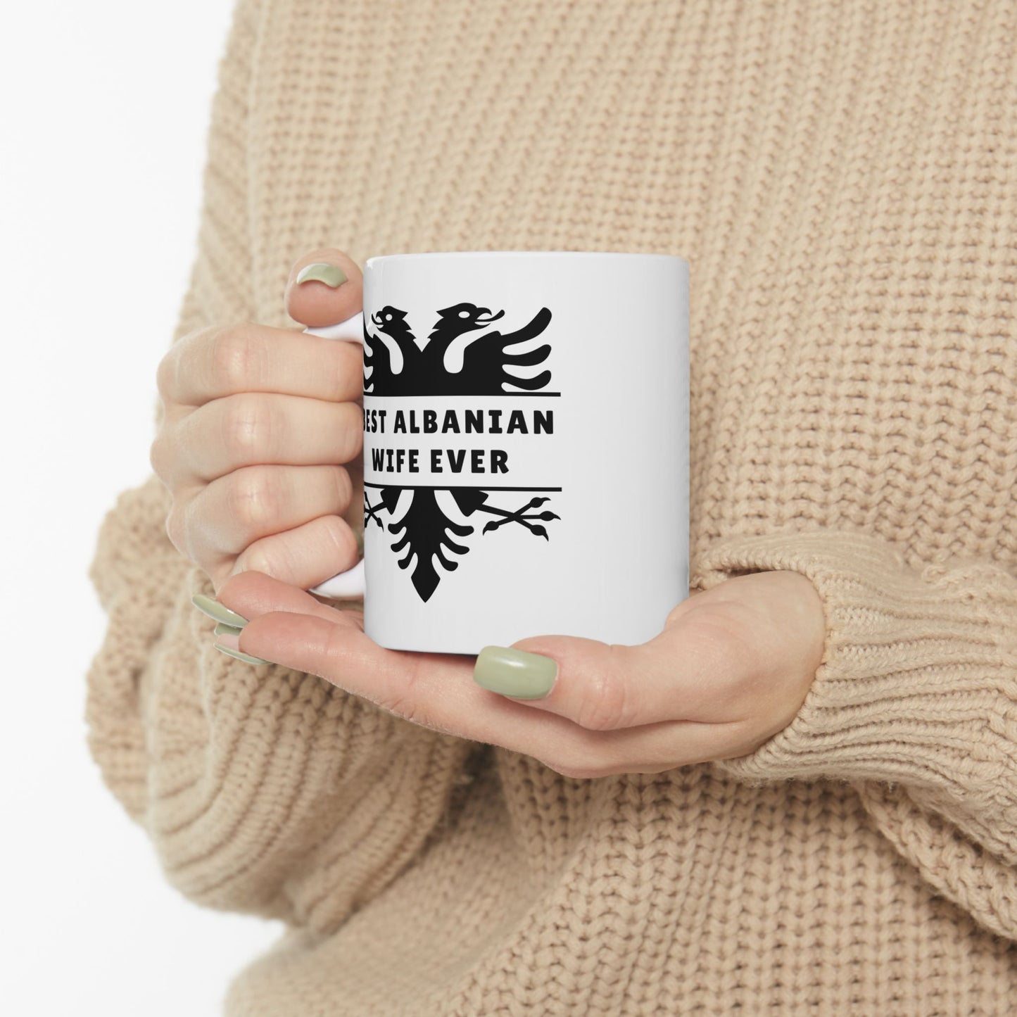 Best Albanian Wife Ever – 11 oz White Ceramic Mug Wifey Love | Albanian Beauty | Perfect for Everyday Moments