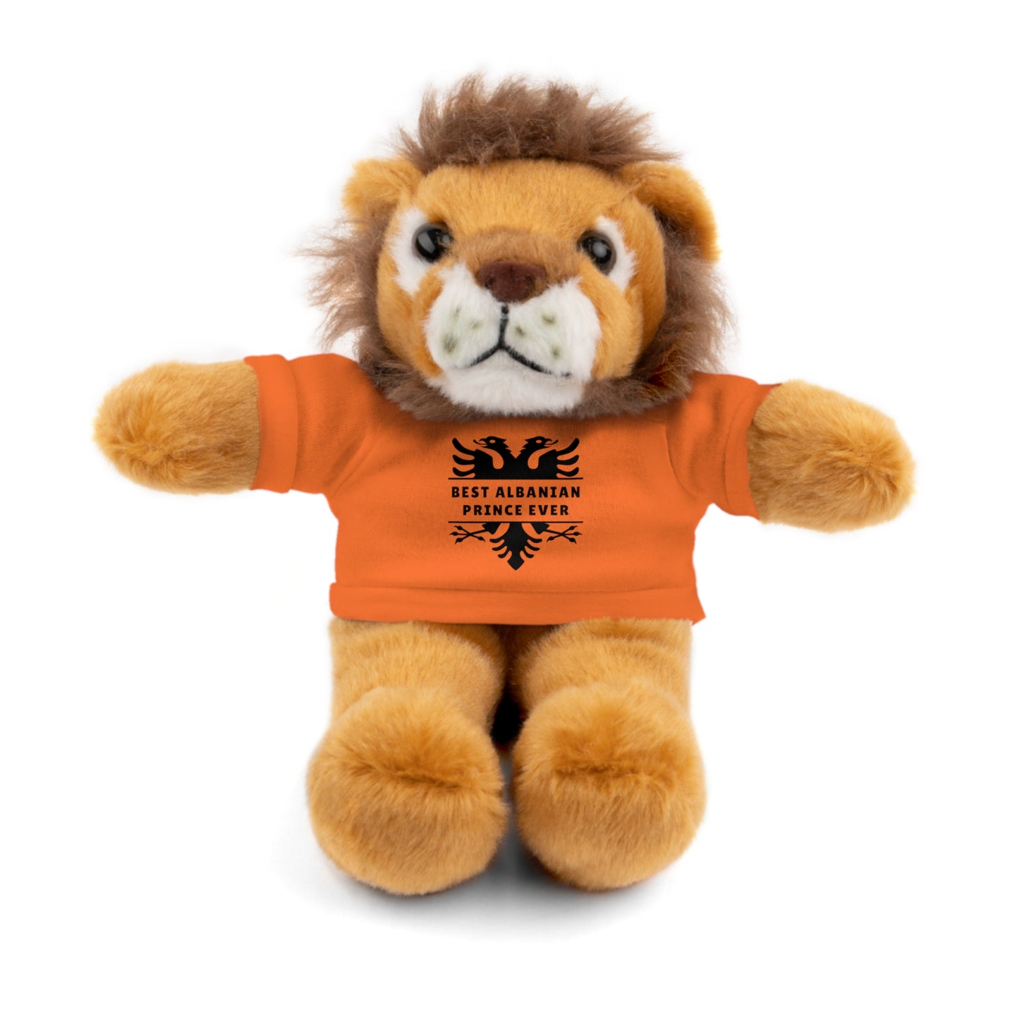 Best Albanian Prince Ever | 8" Plush Lion with Personalized Tee – Soft Stuffed Animal Gift for Kids & Toddlers