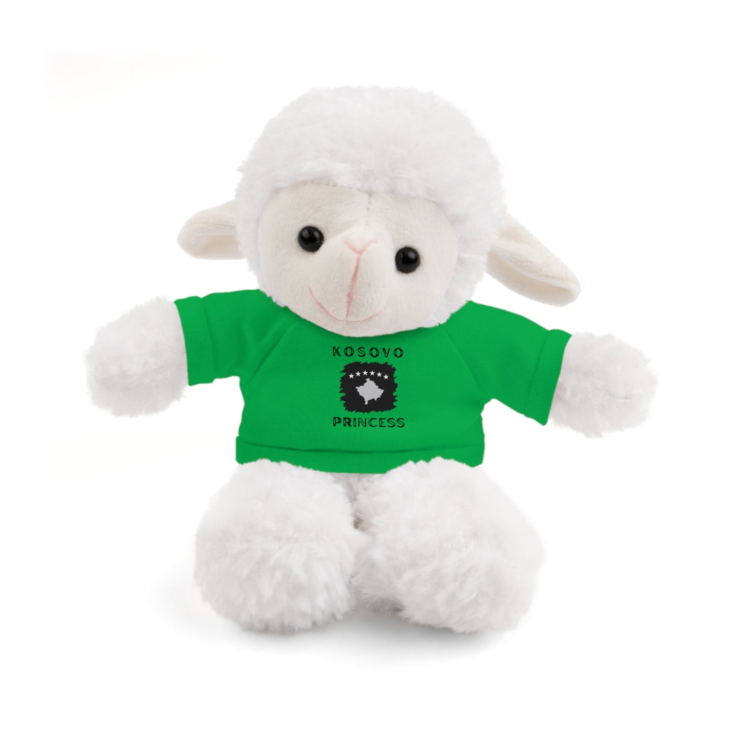 Kosovo Princess | 8" Plush Sheep with Personalized Tee – Soft & Sweet Gift for Kids & Toddlers