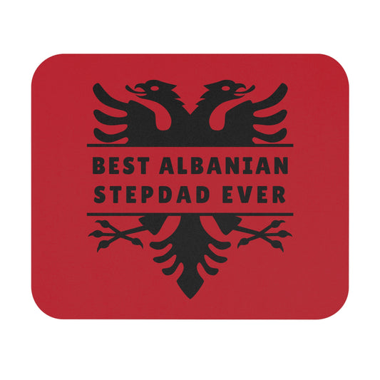 Best Albanian Stepdad Ever – Mouse Pad 9"x8" Eagle Design | Gift for Stepdads, Cultural Office Decor, Father Figure Appreciation