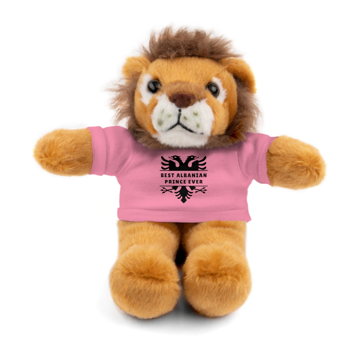 Best Albanian Prince Ever | 8" Plush Lion with Personalized Tee – Soft Stuffed Animal Gift for Kids & Toddlers