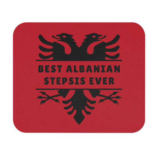 Best Albanian Stepsis Ever – Mouse Pad 9"x8" Double-Headed Eagle Design | Fun & Thoughtful Gift for Stepsisters