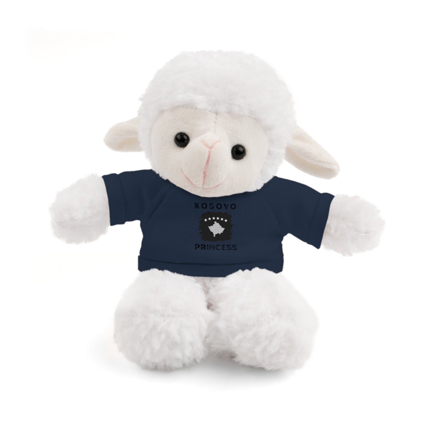 Kosovo Princess | 8" Plush Sheep with Personalized Tee – Soft & Sweet Gift for Kids & Toddlers