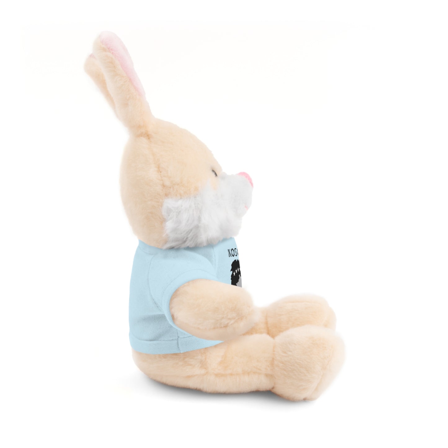 Kosovo Prince | 8" Plush Bunny with Personalized Tee – Soft & Adorable Gift for Boys & Toddlers