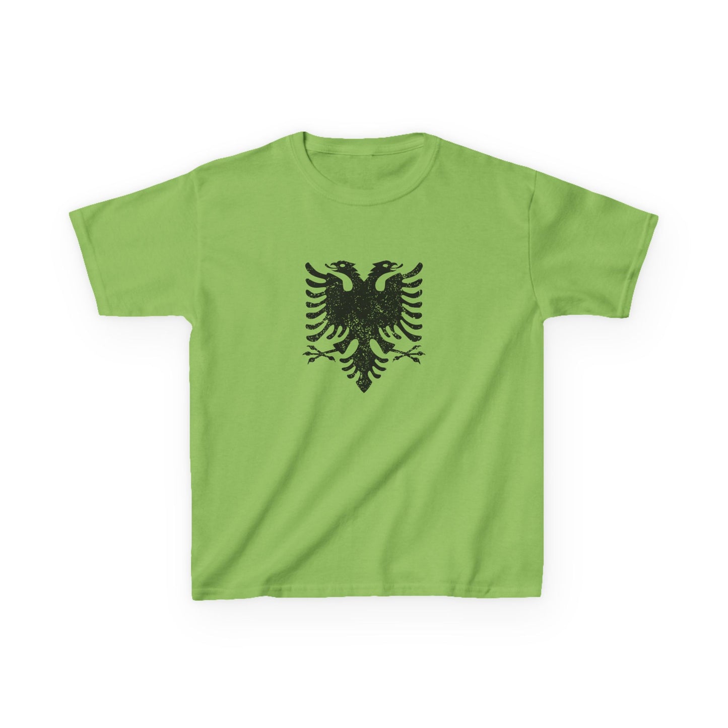 Distressed Albanian Eagle Kids Tee – Soft Cotton Shirt | Bold & Cute Pride Tee for Boys & Girls