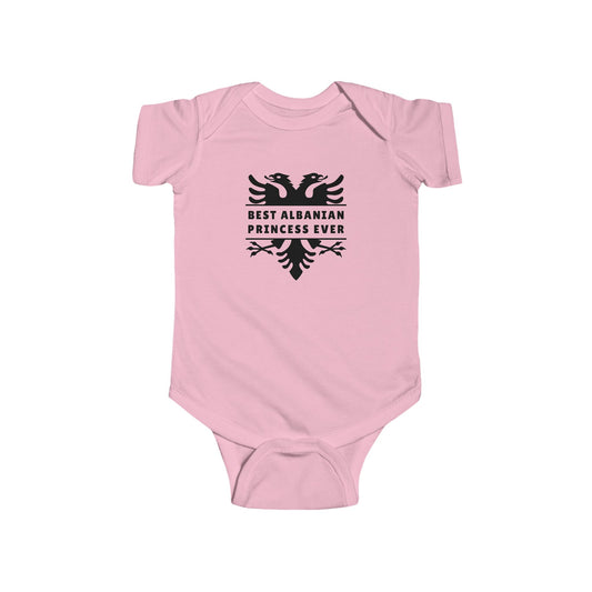 Best Albanian Princess Ever Infant Bodysuit | Cute Baby Girl Outfit – Albanian Heritage Baby Shower Gift