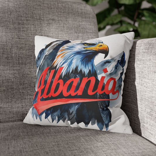 Albania Eagle Pillowcase – National Symbol-Inspired Decor | Bold Home Accent & Patriotic Gift | Single-Sided Print, 4 Sizes Available