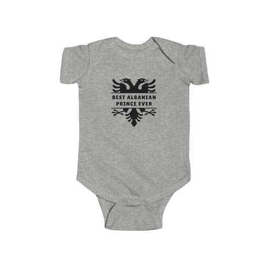 Best Albanian Prince Ever Infant Bodysuit | Baby Boy Outfit – Cultural Baby Gift for Showers & Newborns