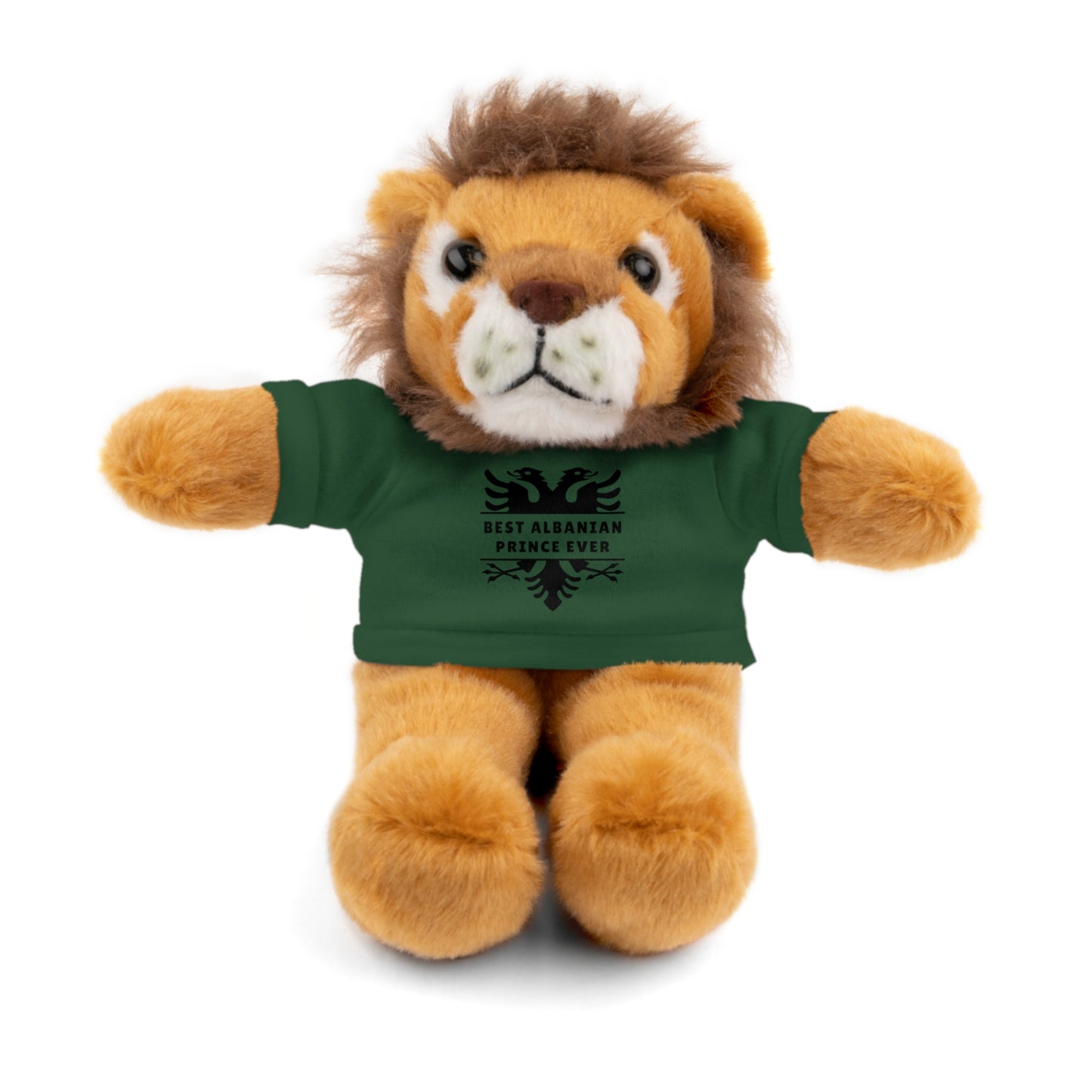 Best Albanian Prince Ever | 8" Plush Lion with Personalized Tee – Soft Stuffed Animal Gift for Kids & Toddlers