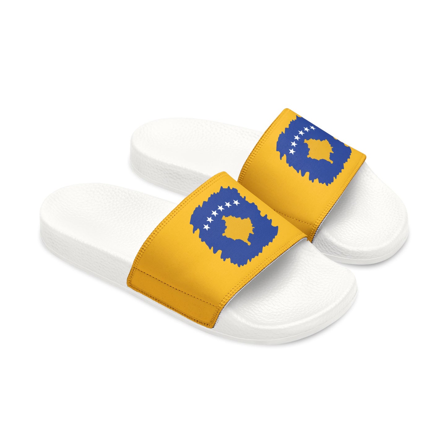 Kosovo Map Flag Youth Sandals – Stylish Removable-Strap Summer Footwear for Kids