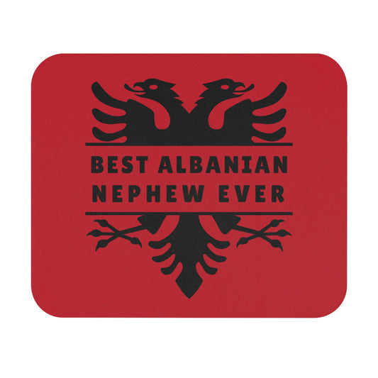 Best Albanian Nephew Ever – Patriotic Mouse Pad 9"x8" Desk Accessory | Albania-Inspired Gift | Perfect for Nephews