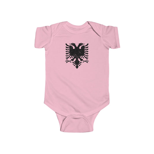 Albanian Eagle Infant Bodysuit – Soft Cotton Baby Onesie | Newborn Gift, Heritage Outfit, Personalized Baby Wear