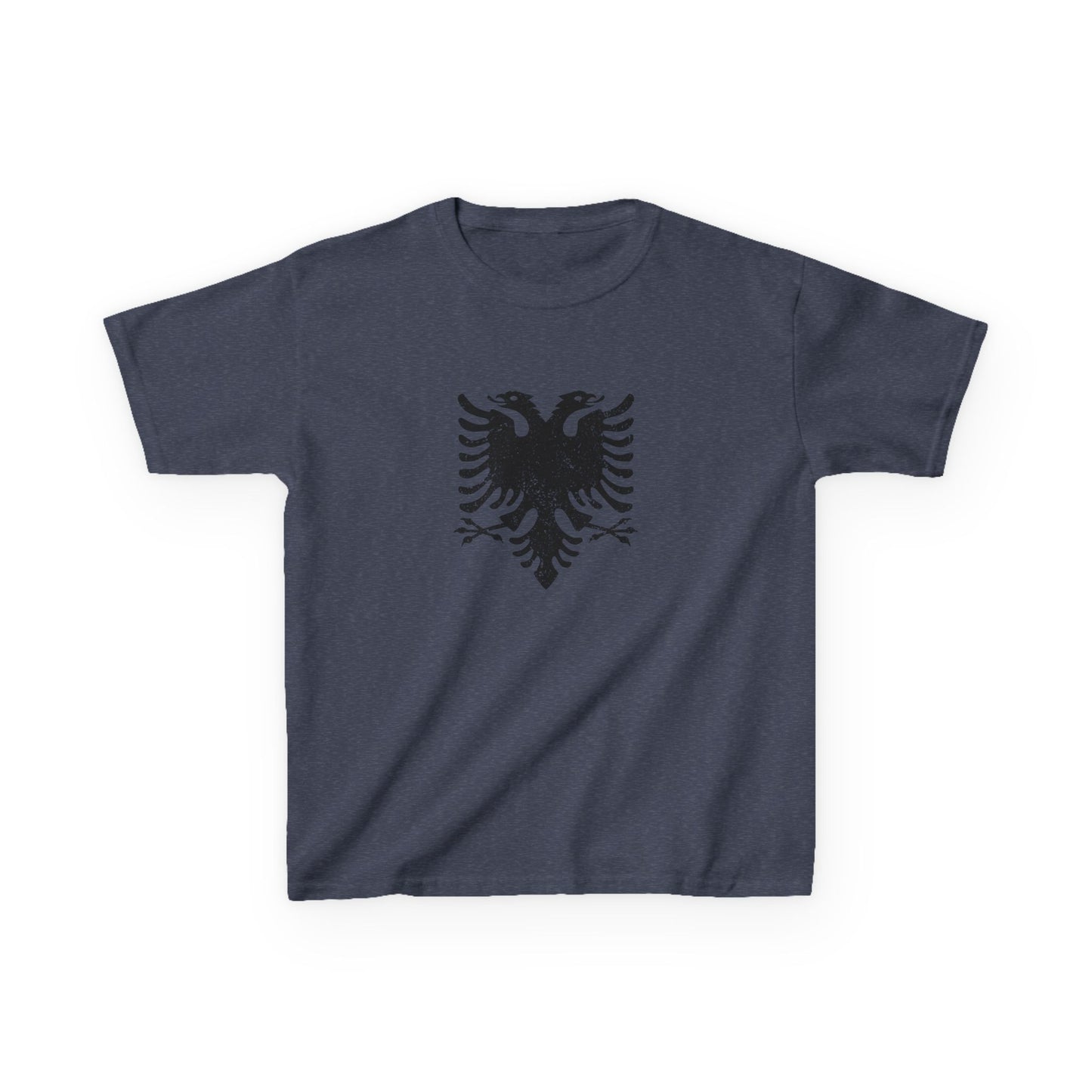 Distressed Albanian Eagle Kids Tee – Soft Cotton Shirt | Bold & Cute Pride Tee for Boys & Girls