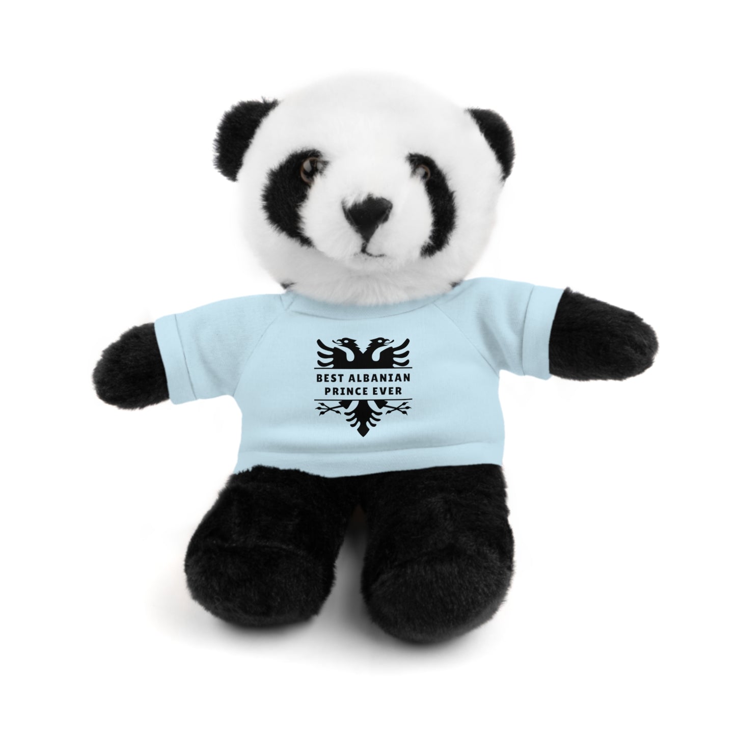 Best Albanian Prince Ever | 8" Plush Panda with Personalized Tee – Soft Stuffed Animal Gift for Kids & Toddlers
