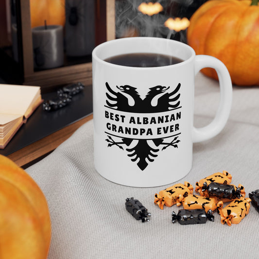 Best Albanian Grandpa Ever – 11 oz White Ceramic Mug Classic Comfort | Cultural Pride | A Daily Reminder of His Legacy