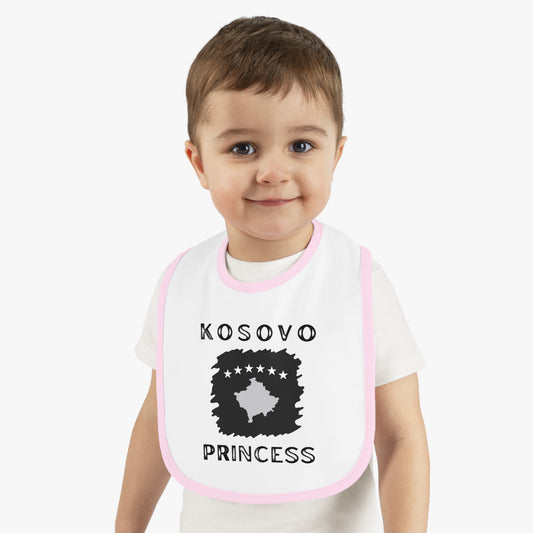 Kosovo Princess Baby Bib | Cute Jersey Bib for Baby Girls – Stylish & Unique Baby Shower Gift