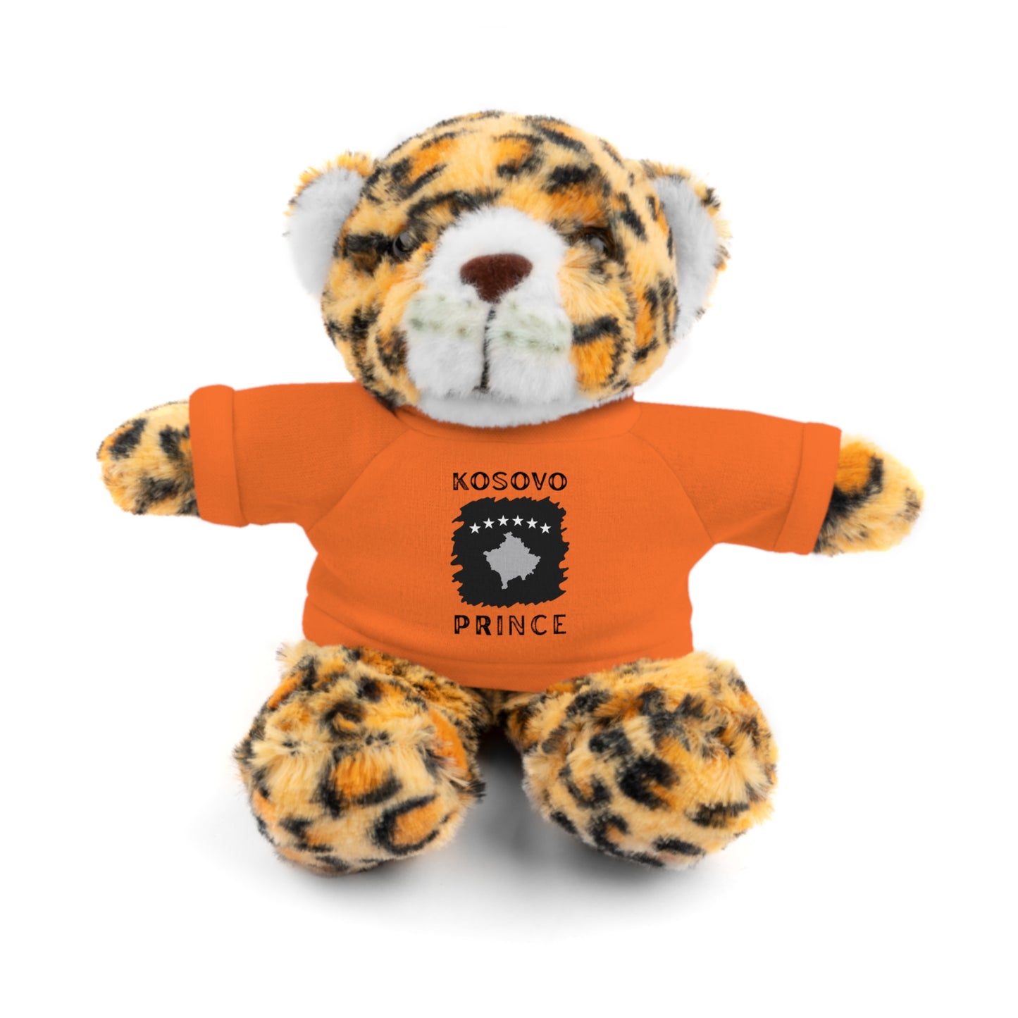 Kosovo Prince | 8" Plush Jaguar with Personalized Tee – Bold & Soft Gift for Boys & Toddlers