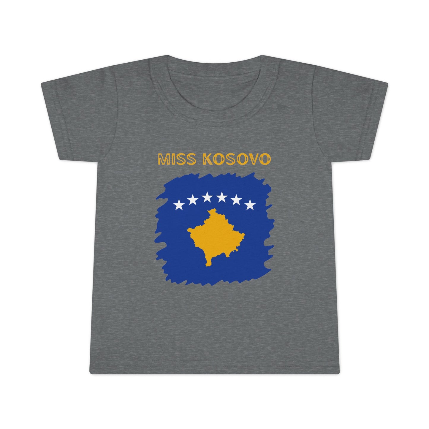 Miss Kosovo Toddler T-Shirt – Cute Kosovo Flag Tee for Little Girls | National Pride Summer Shirt & Gift Idea