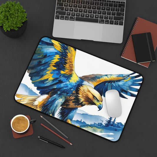 Majestic Eagle Desk Mat Kosovo-Inspired Office Decor | Gaming Accessory | Gift for Nature & Wildlife Lovers