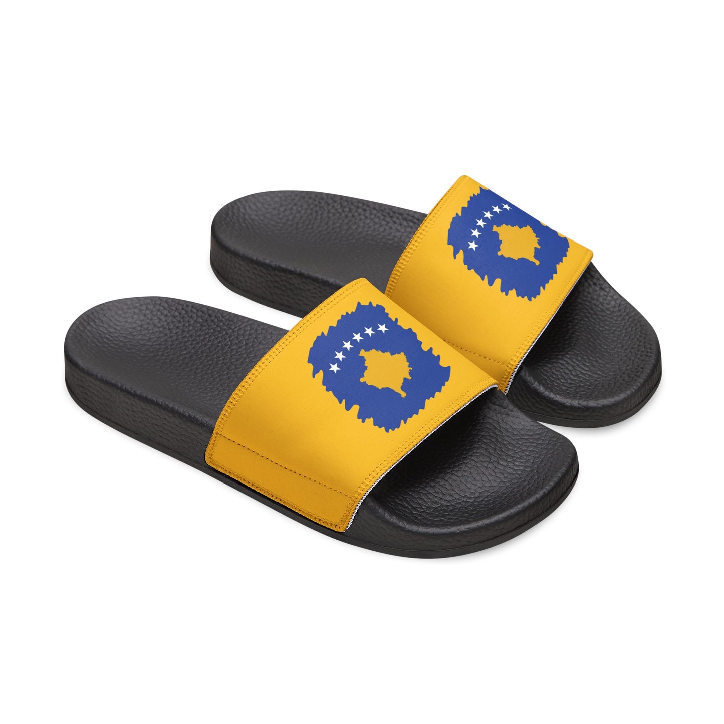 Kosovo Map Flag Youth Sandals – Stylish Removable-Strap Summer Footwear for Kids