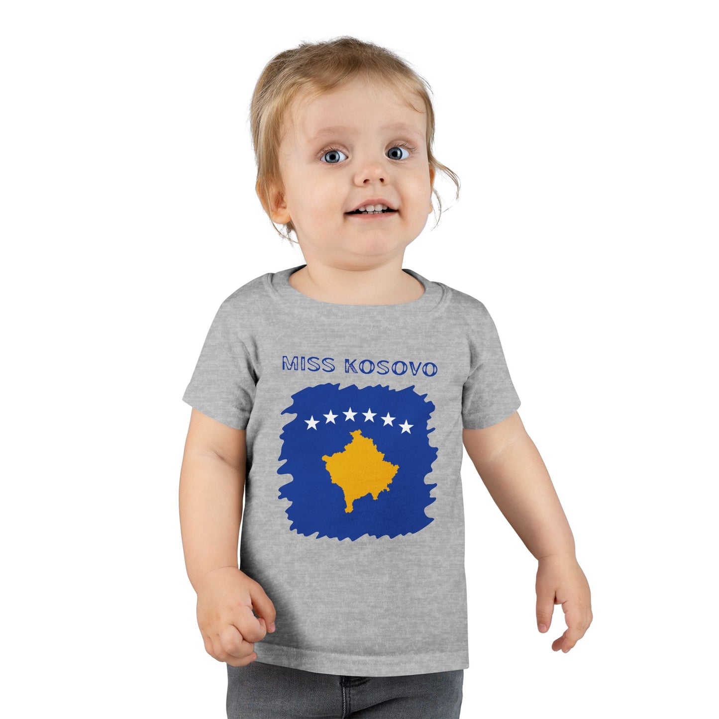 Miss Kosovo Toddler T-Shirt – Cute Kosovo Flag Tee for Little Girls | National Pride Summer Shirt & Gift Idea