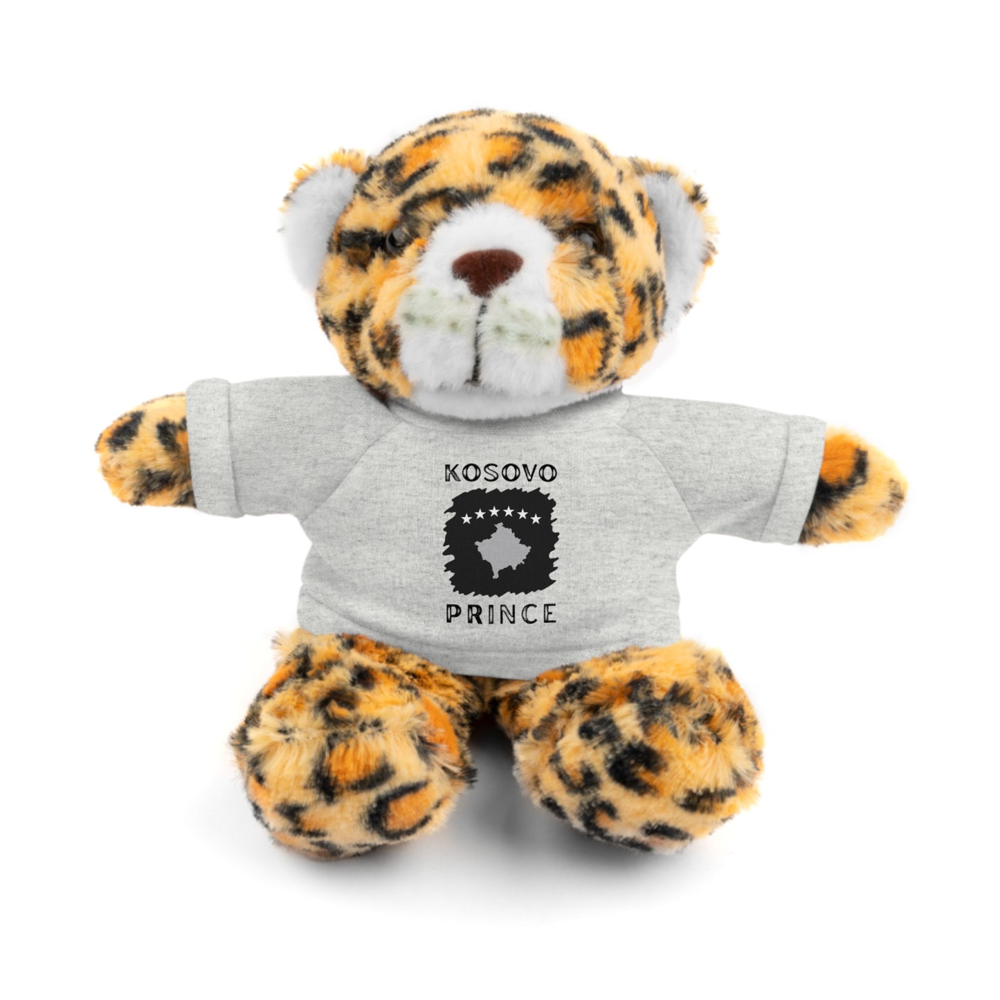 Kosovo Prince | 8" Plush Jaguar with Personalized Tee – Bold & Soft Gift for Boys & Toddlers