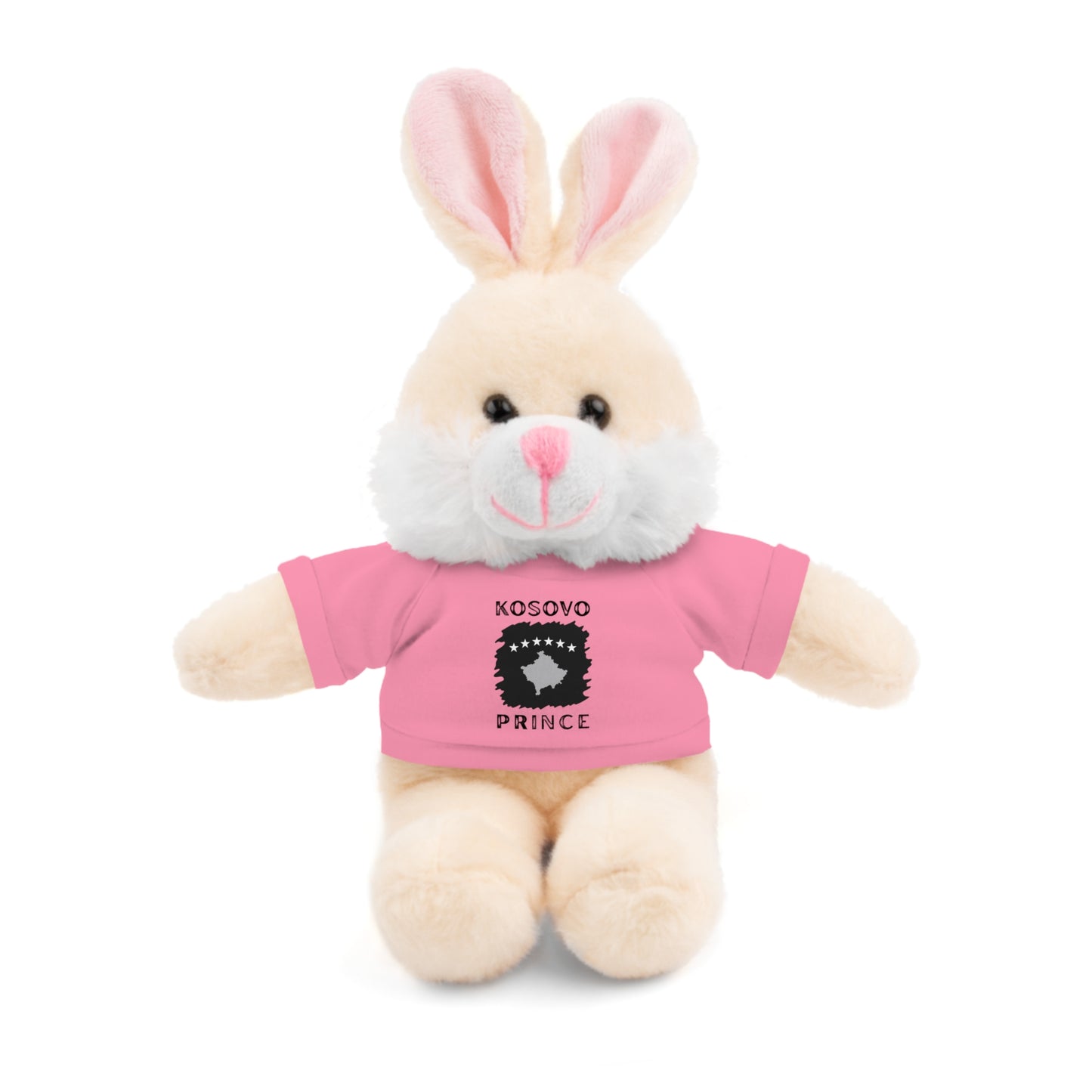 Kosovo Prince | 8" Plush Bunny with Personalized Tee – Soft & Adorable Gift for Boys & Toddlers