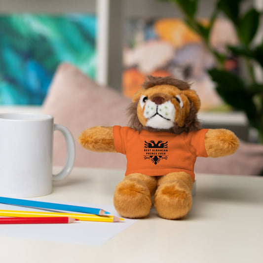 Best Albanian Prince Ever | 8" Plush Lion with Personalized Tee – Soft Stuffed Animal Gift for Kids & Toddlers