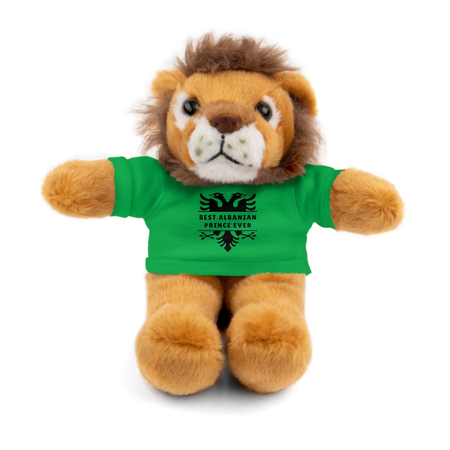 Best Albanian Prince Ever | 8" Plush Lion with Personalized Tee – Soft Stuffed Animal Gift for Kids & Toddlers