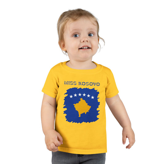 Miss Kosovo Toddler T-Shirt – Cute Kosovo Flag Tee for Little Girls | National Pride Summer Shirt & Gift Idea