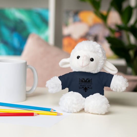 Best Albanian Prince Ever | 8" Plush Sheep with Personalized Tee – Soft Stuffed Animal Gift for Kids & Toddlers