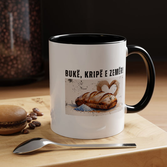 Bukë, Kripë e Zemër! Mug – Albanian Hospitality in Every Sip Ceramic Mug | 11oz | Cultural Gift for Guests & Loved Ones