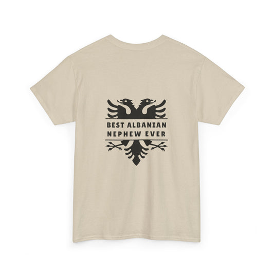 Best Albanian Nephew Ever – Heavy Cotton T-Shirt | Family Pride | Heritage Style for the Next Generation